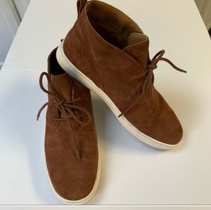 Lucky Brand Lorelle suede mid-top lace up sneaker bootie